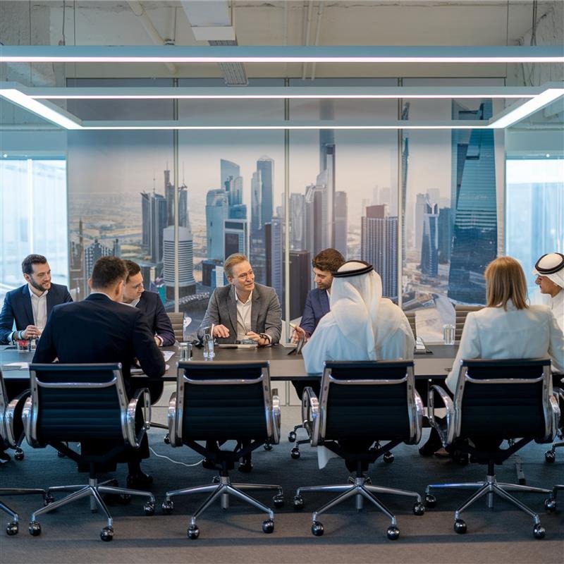 Company formation in UAE business meeting